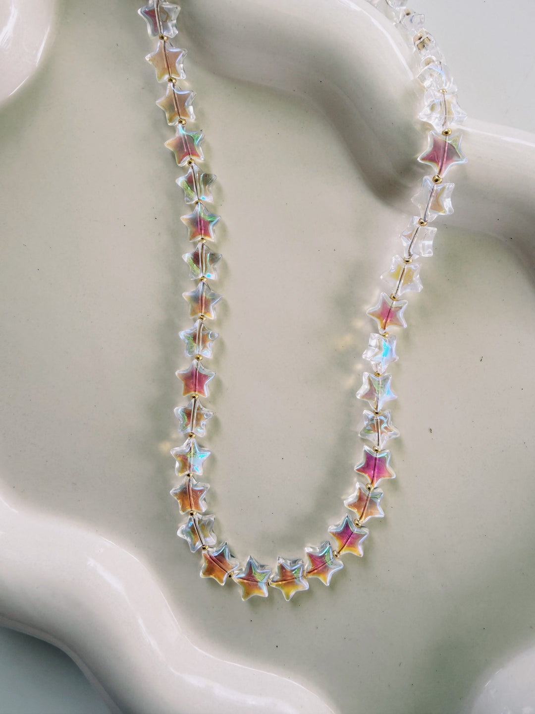 Iridescent Stars Necklace, Stars