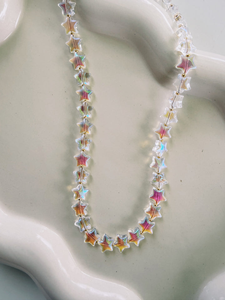 Iridescent Stars Necklace, Stars