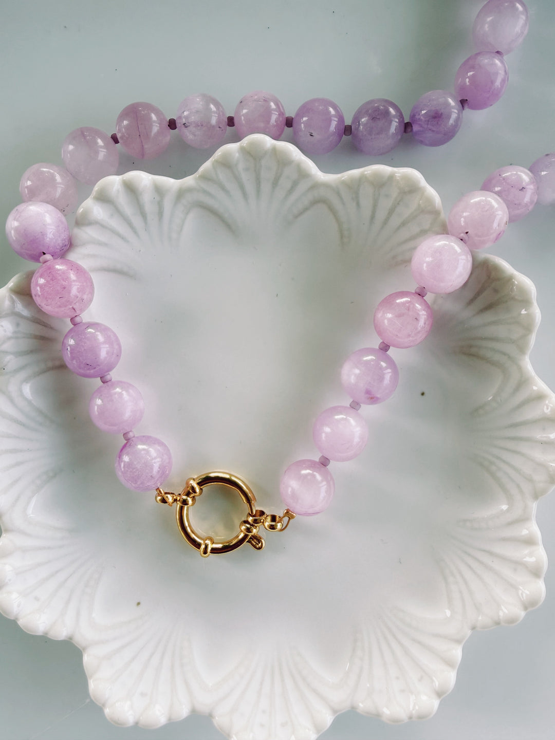 Dusk Stone Necklace, Vintage Flora