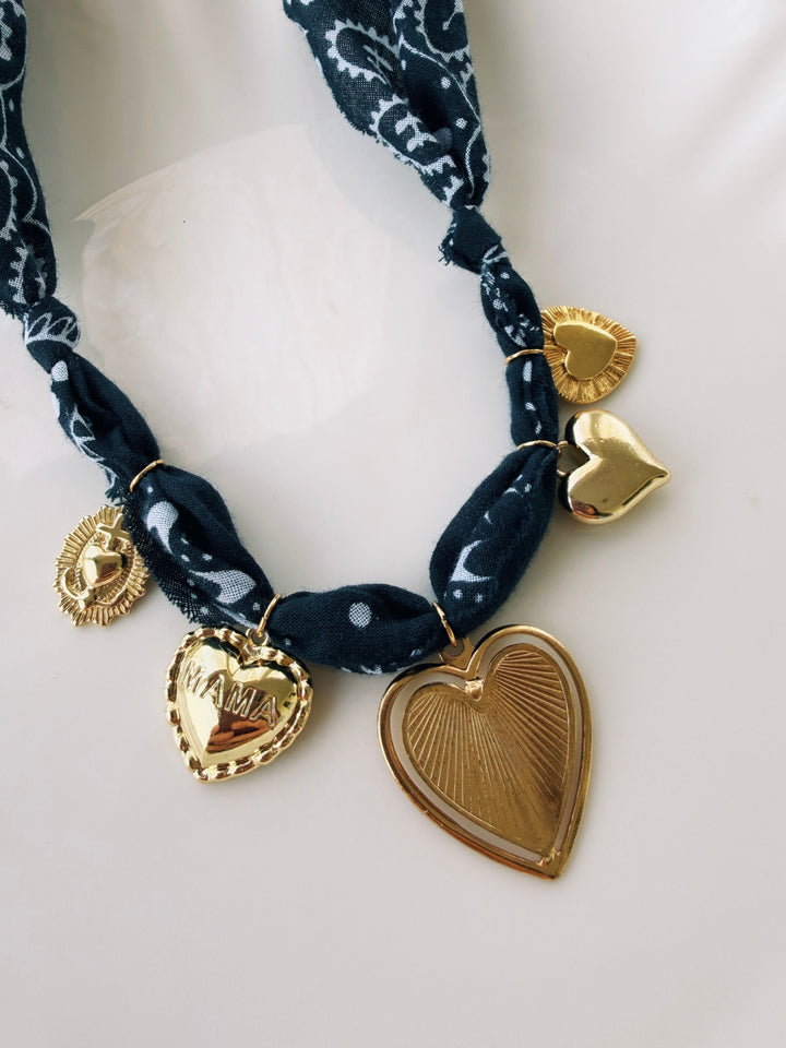Mama Navy Bandana Necklace, Birthday Collection
