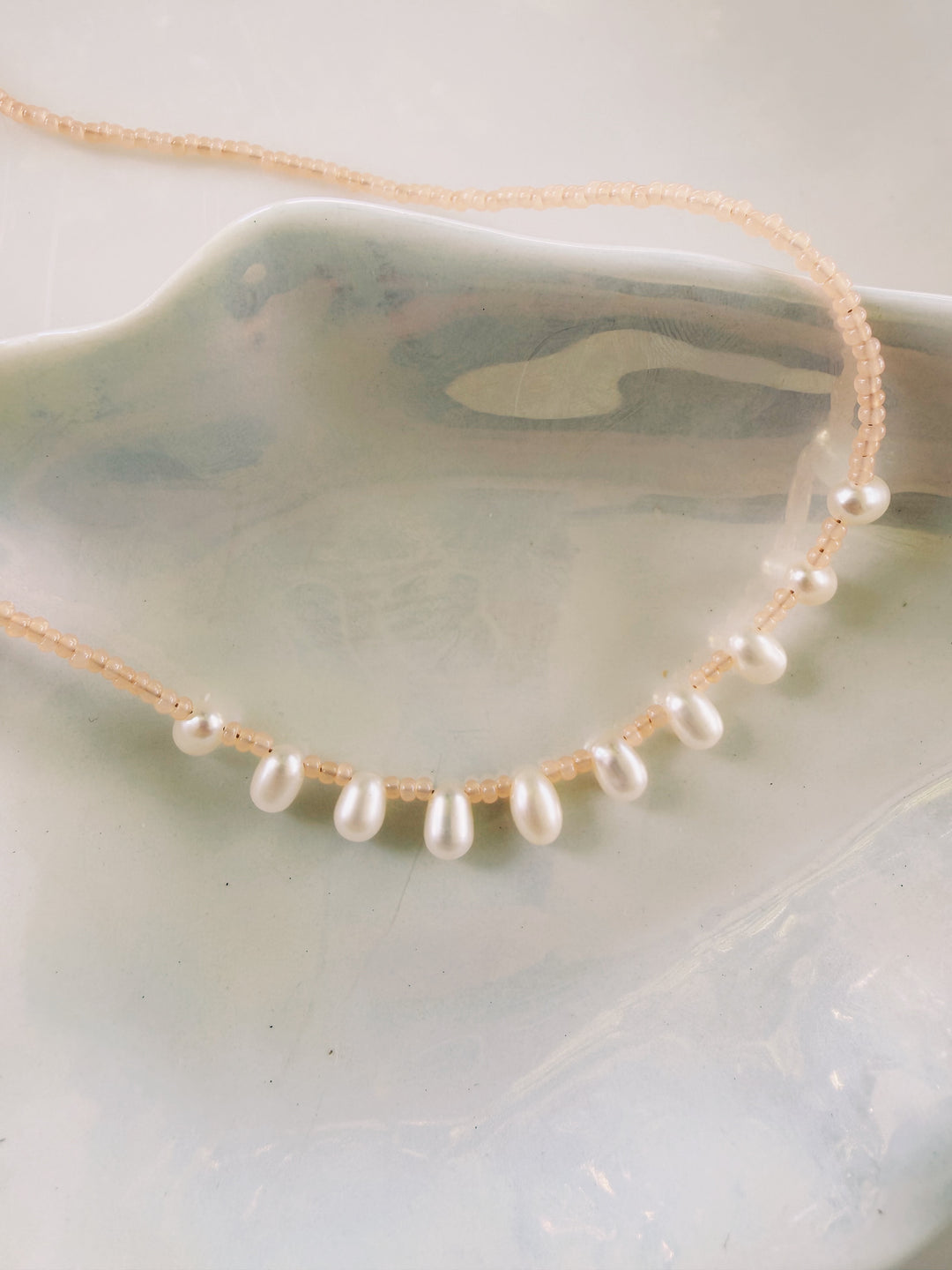 Pearl Beaded Necklace, Sunkissed