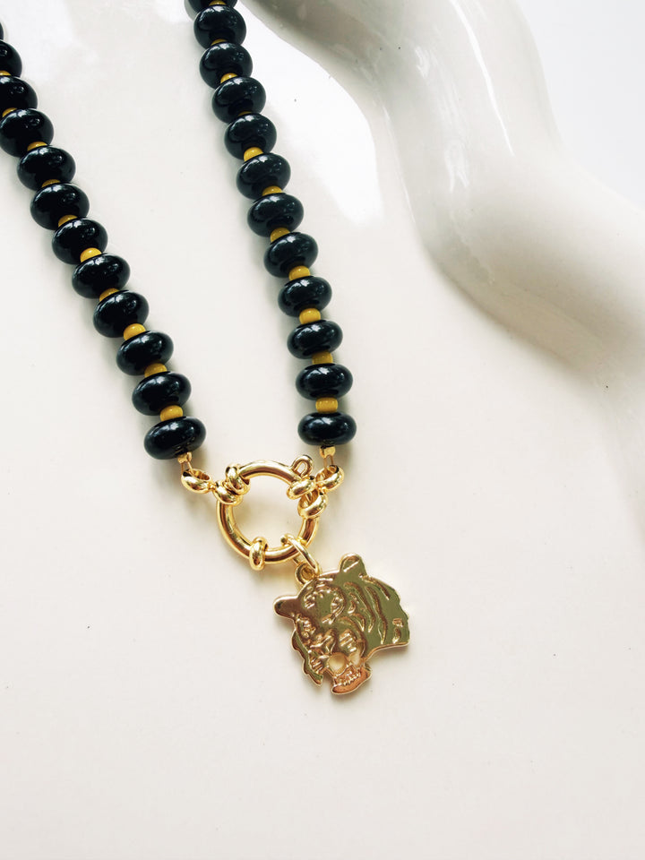 Black + Yellow Necklaces, Game Day