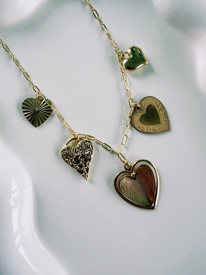 All Hearts Charm Necklace, Charm Society