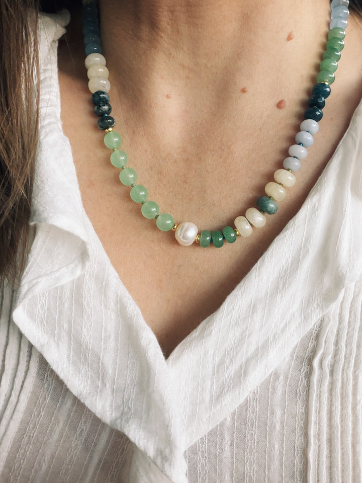 Patchwork Gemstone Necklace, Sweet Heritage