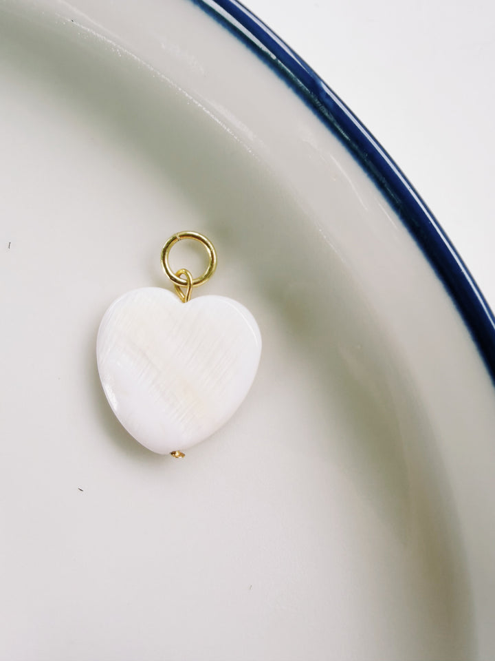 Shell Heart Charm, Bead Girl Summer