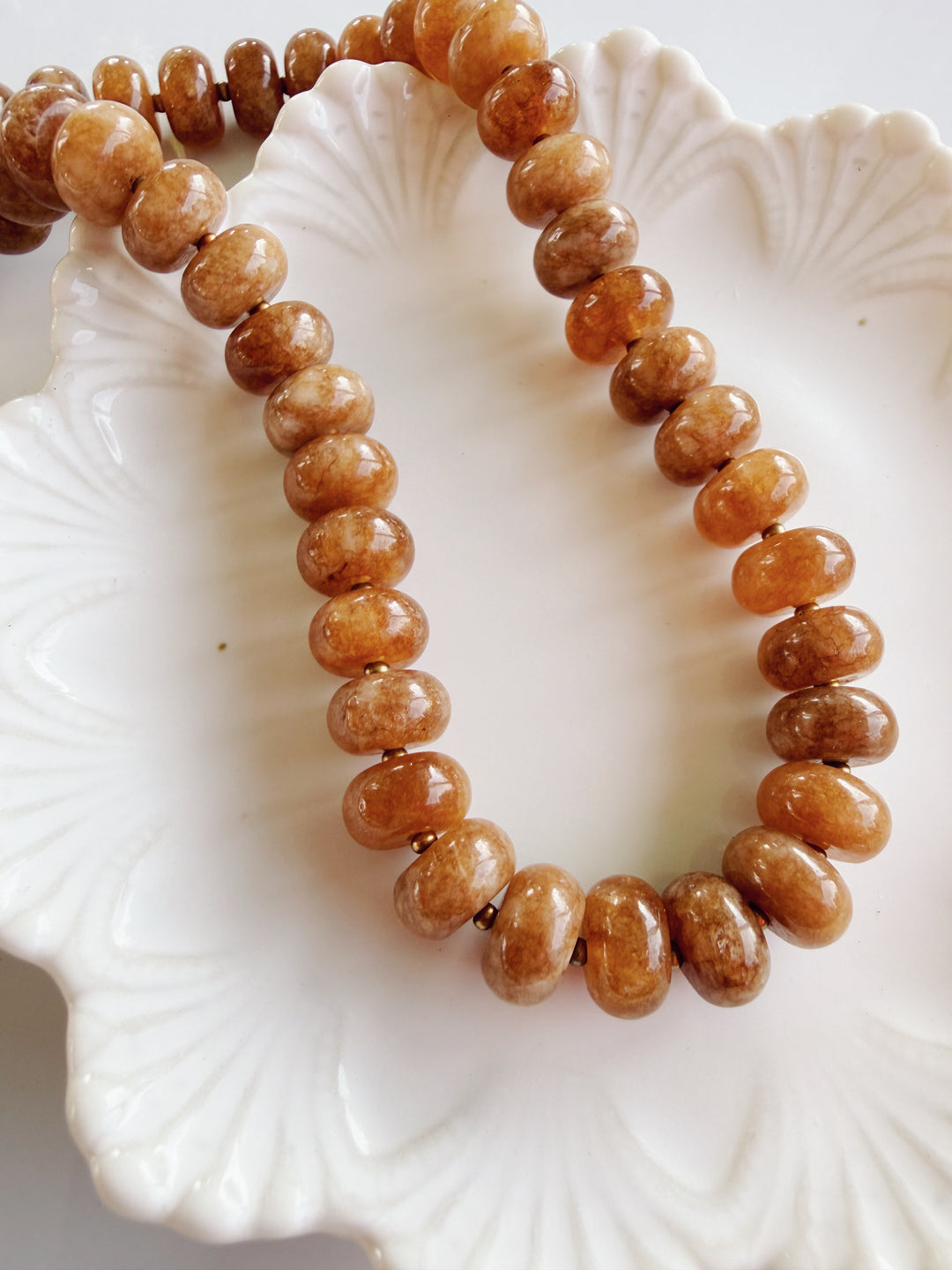 Cocoa Chunky Gemstone Necklace