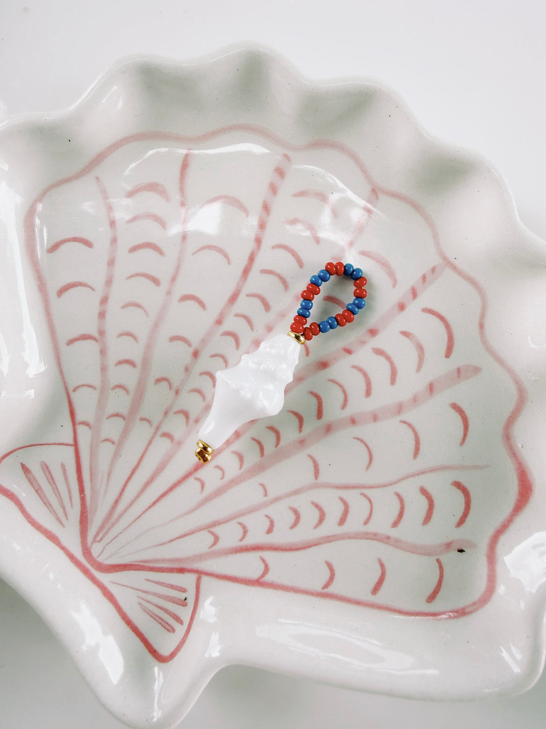 Beaded Conch Charm, Bead Girl Summer