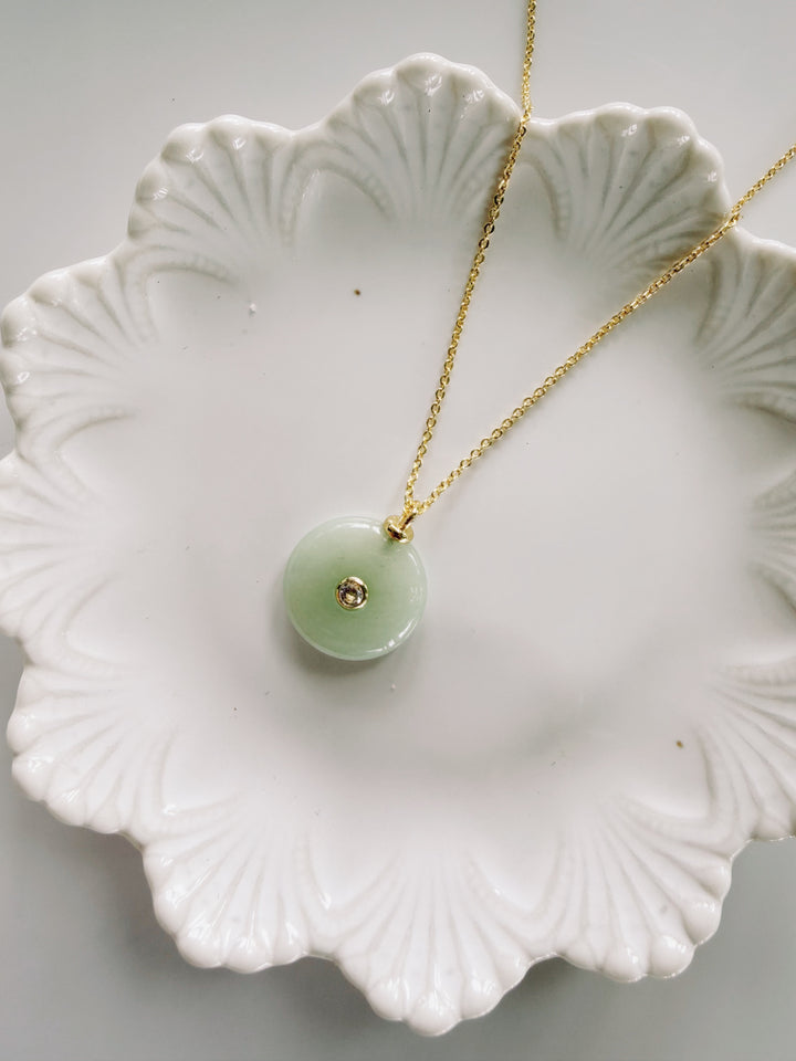 Green Jade Necklace, Daily Grace