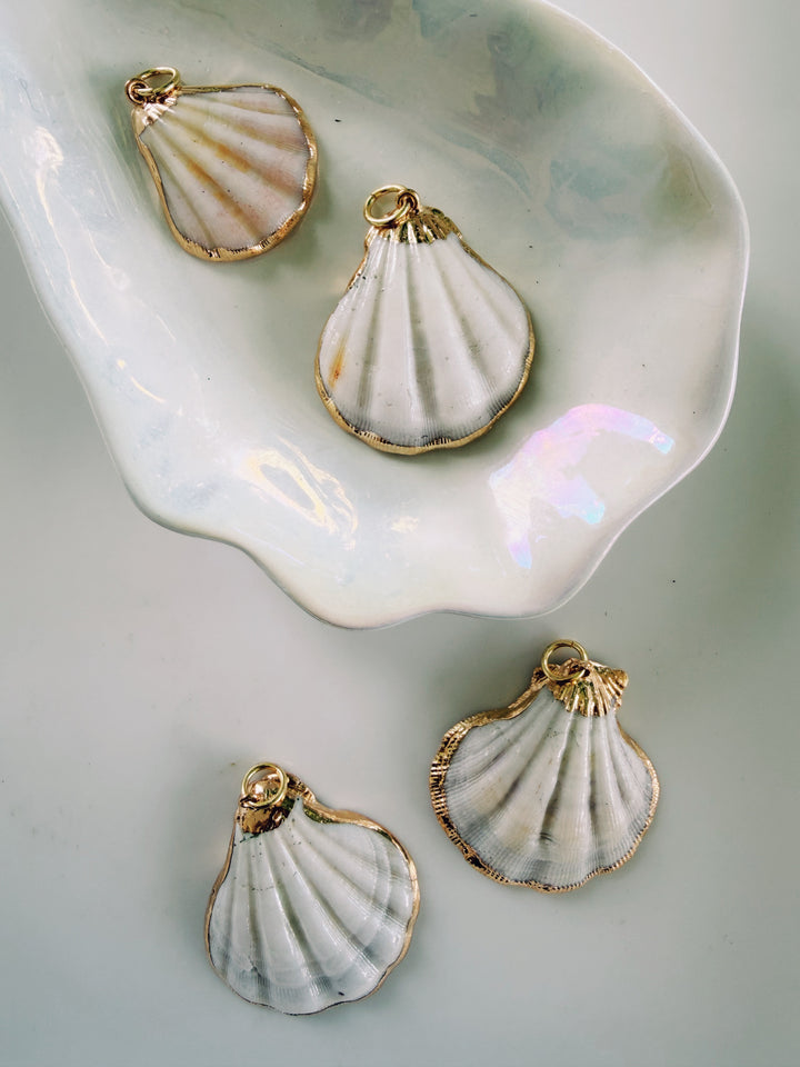 Gold Edged Shell Pendant, Sunkissed