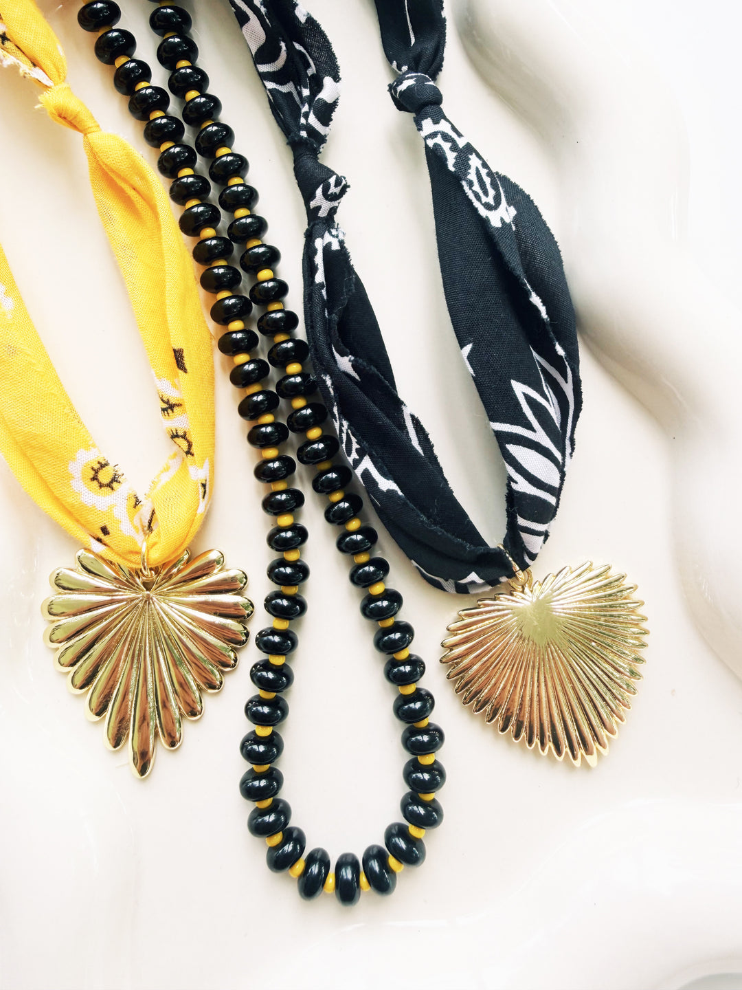 Black + Yellow Necklaces, Game Day