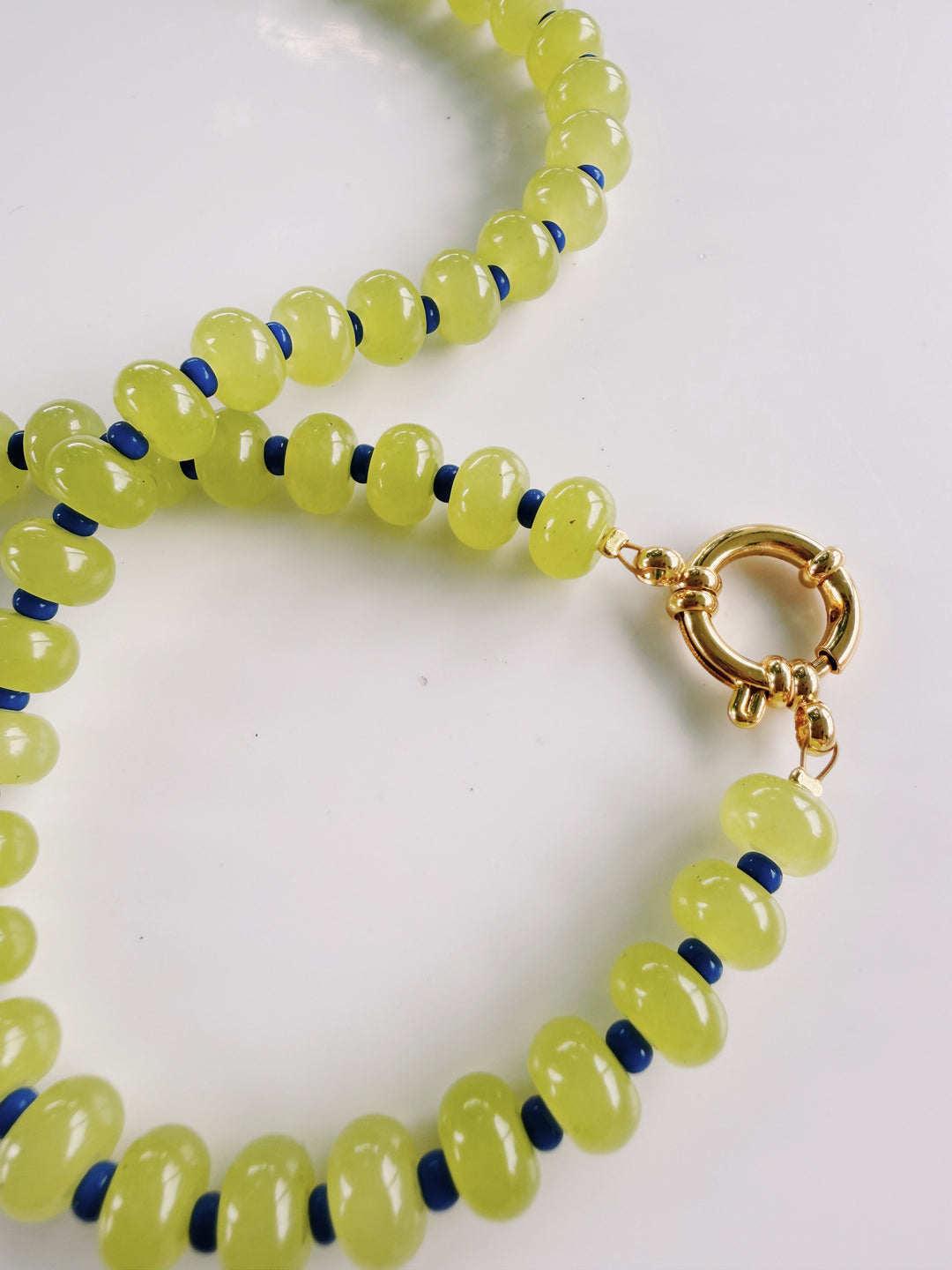 Lime Sorbet Glass Necklace, Bead Girl Summer