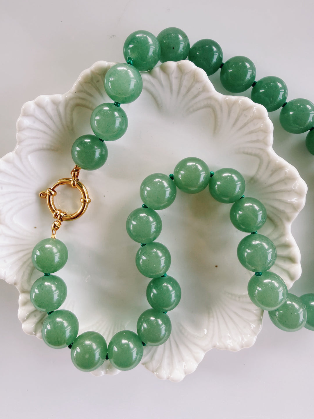 Verdant Stone Necklaces, Vintage Flora
