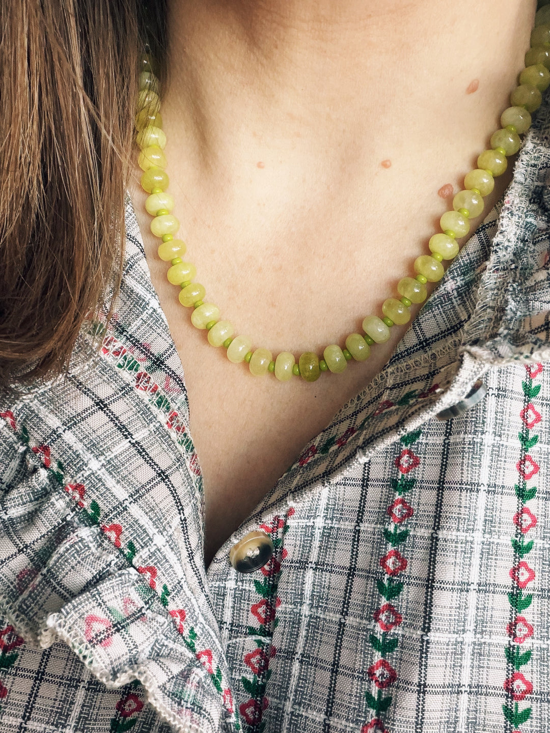 Citron Gemstone Necklace, Sweet Heritage