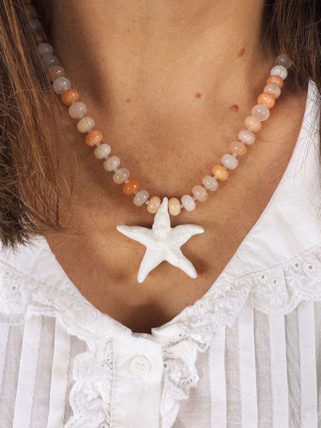 Starfish Sunset Stone Necklace, Sunkissed