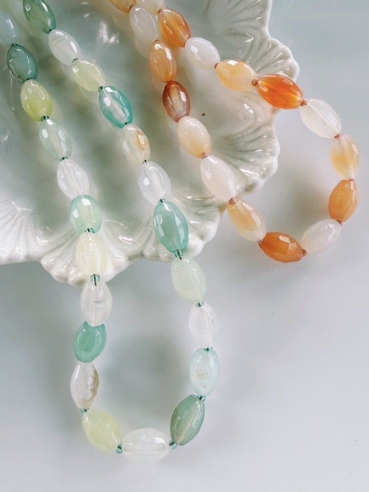 Ombré Stone Necklaces, Vintage Flora