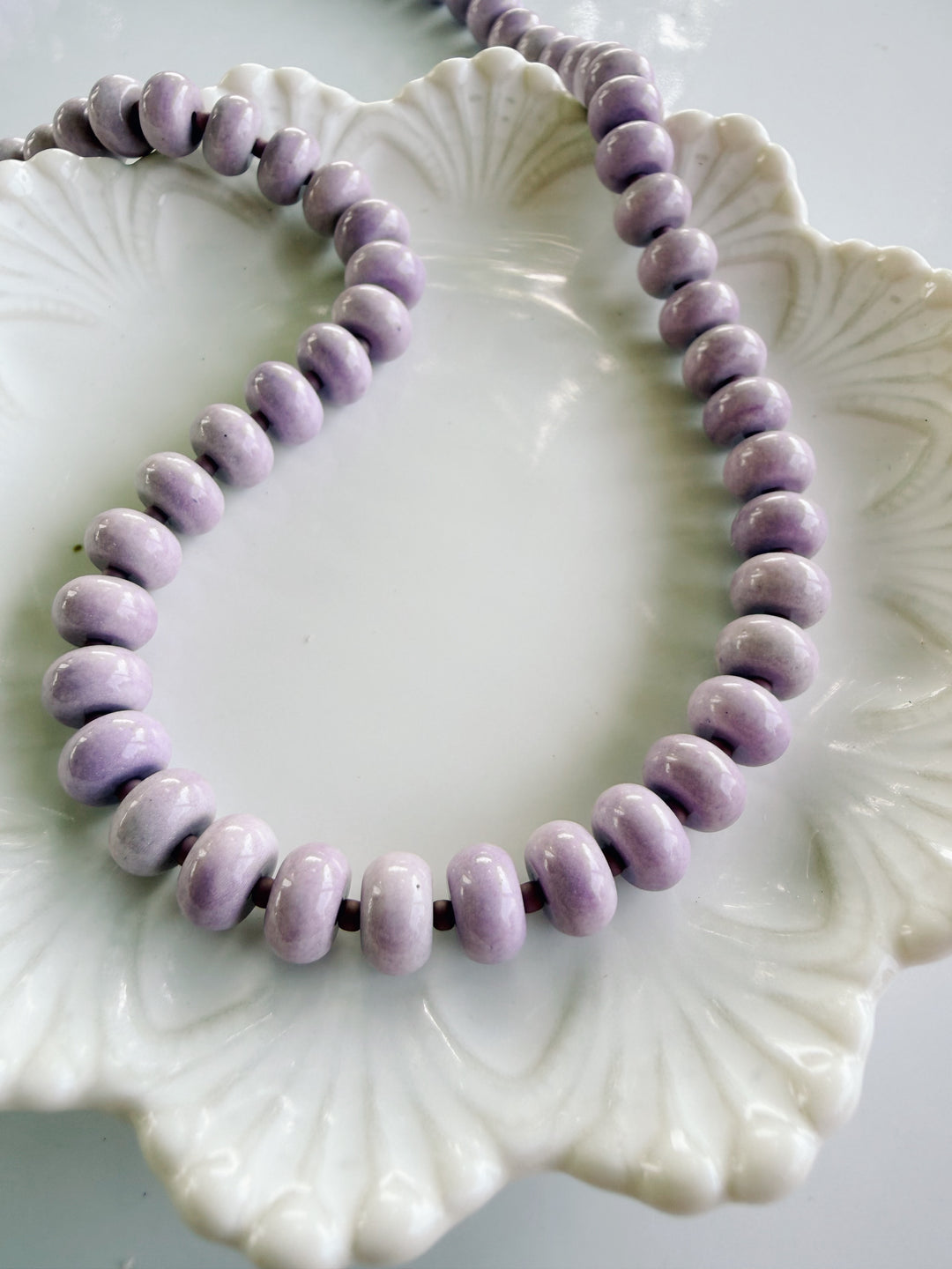 Lilac Agate Gemstone Necklace