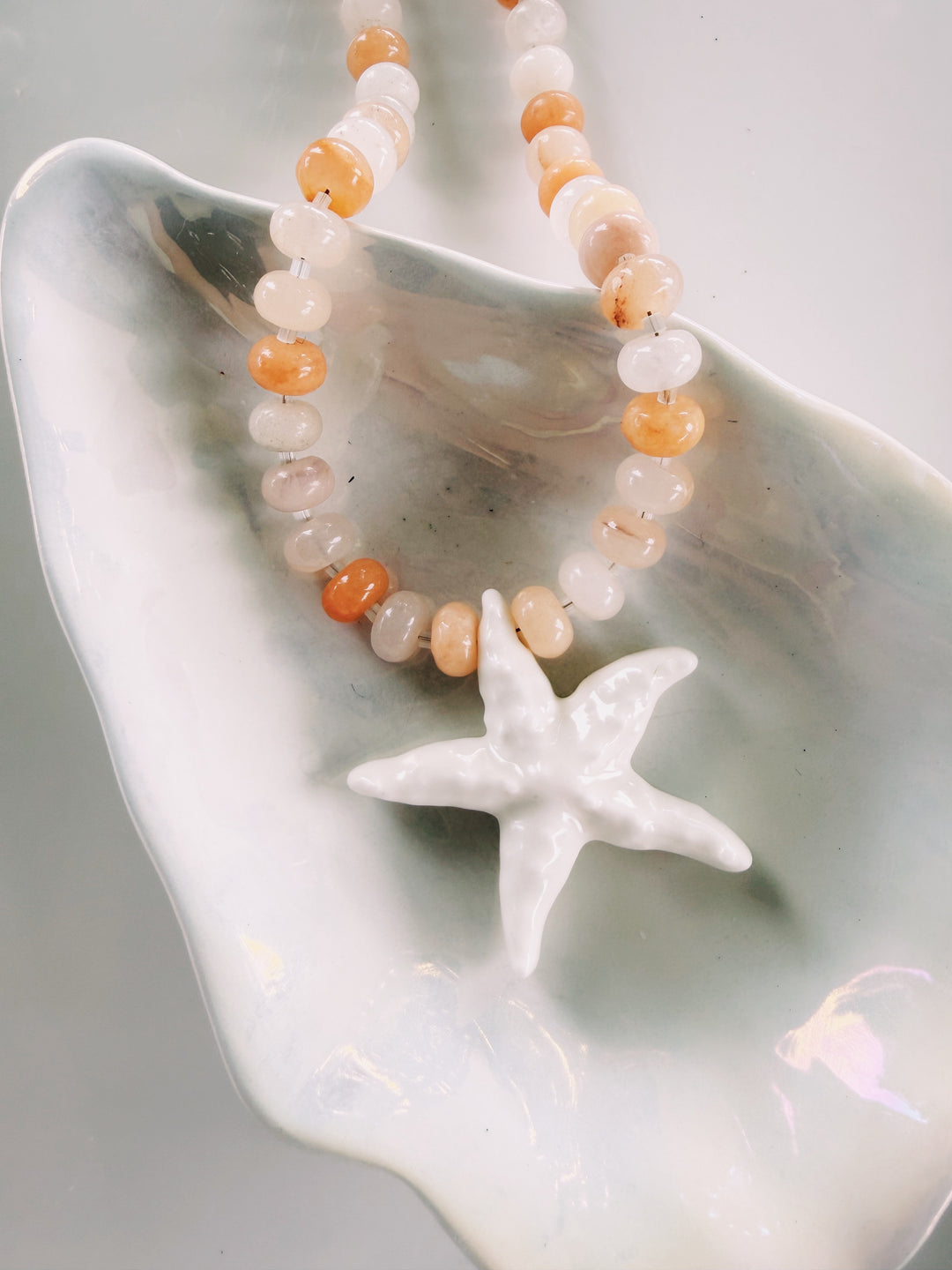 Starfish Sunset Stone Necklace, Sunkissed