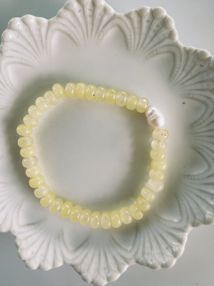 Yellow Gemstone Bracelets, Pearls