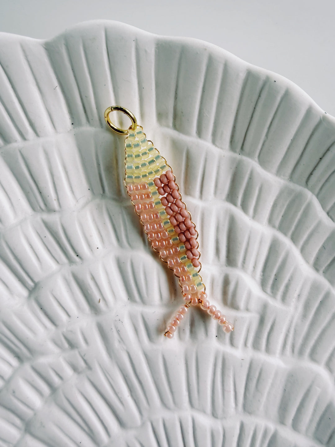 Handbeaded Fish Charm, Bead Girl Summer