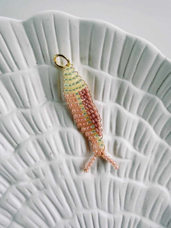 Handbeaded Fish Charm, Bead Girl Summer