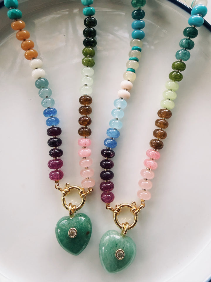 Calico Gemstone Necklace, Sweet Heritage