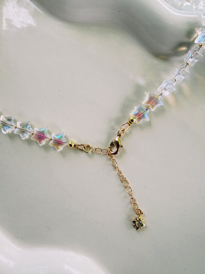 Iridescent Stars Necklace, Stars