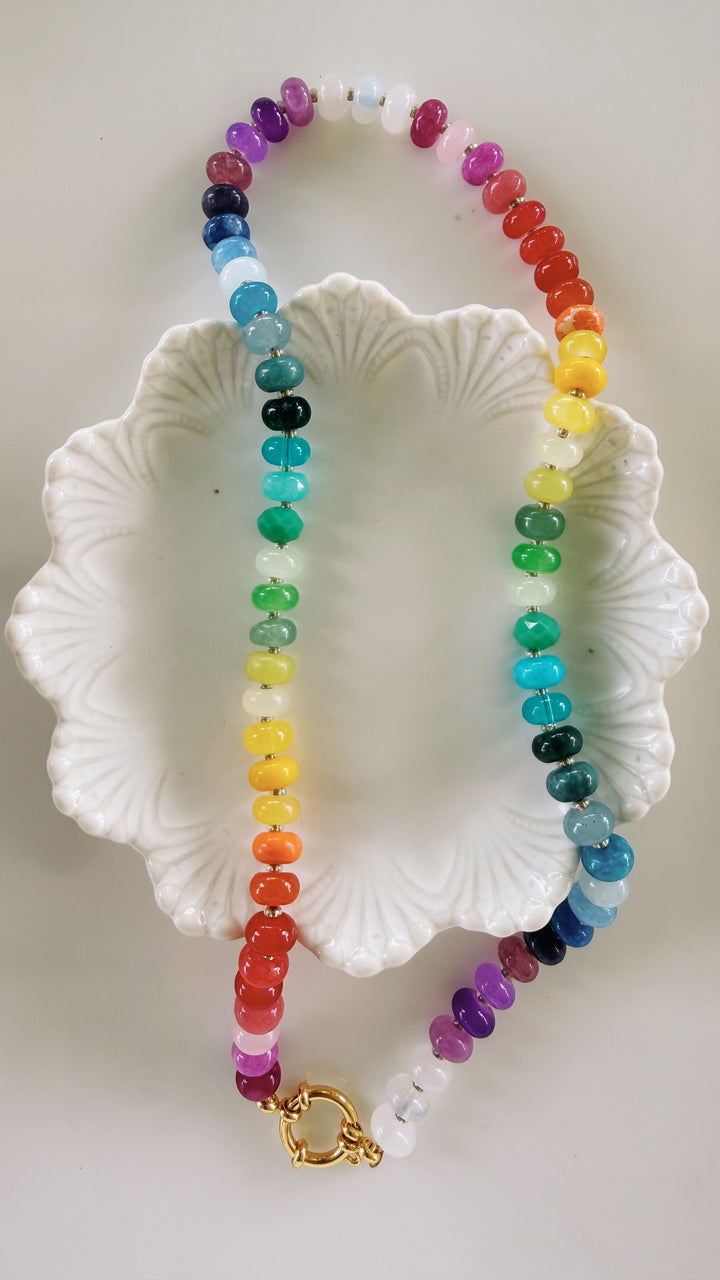 Joy Gemstone and Glass Necklace