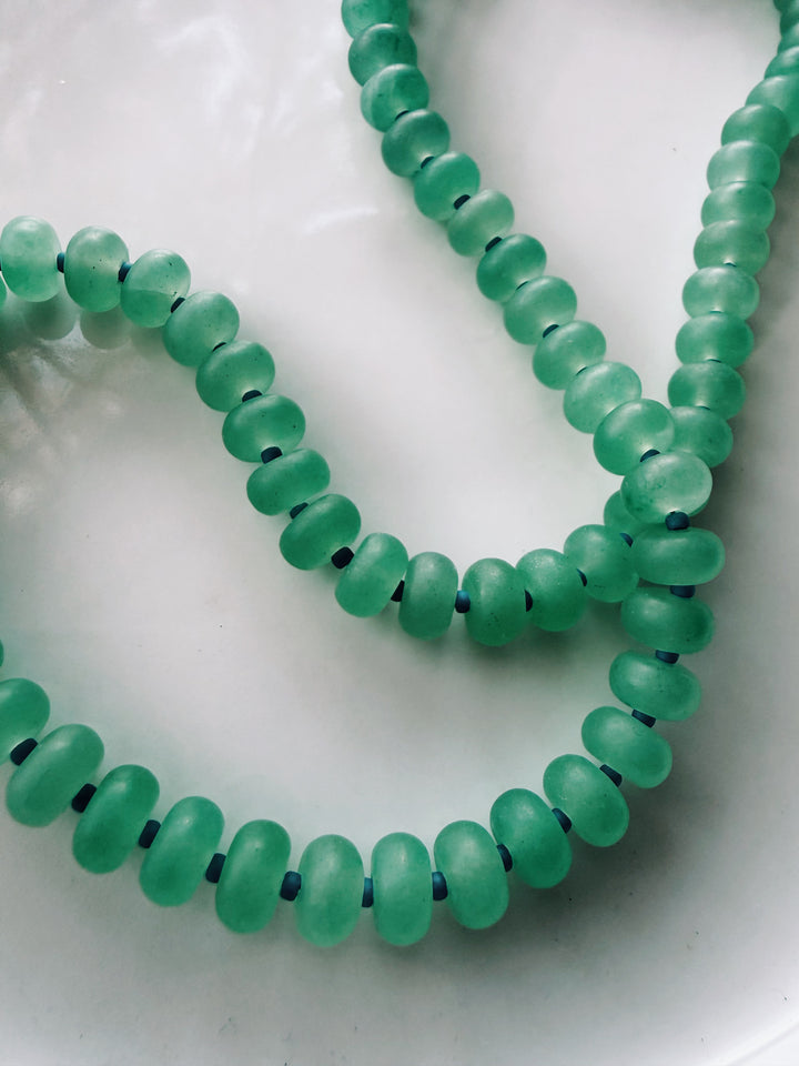 Bottle Green Gemstone Necklace, Sweet Heritage