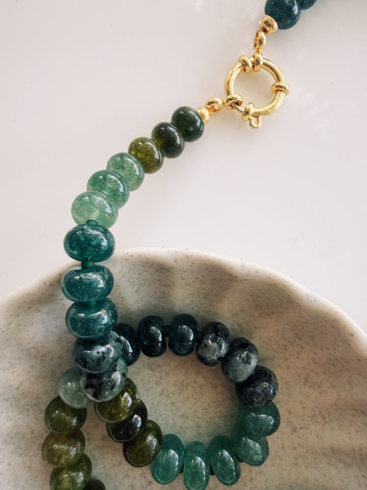 Evergreen Gemstone Necklace, Sweater Weather