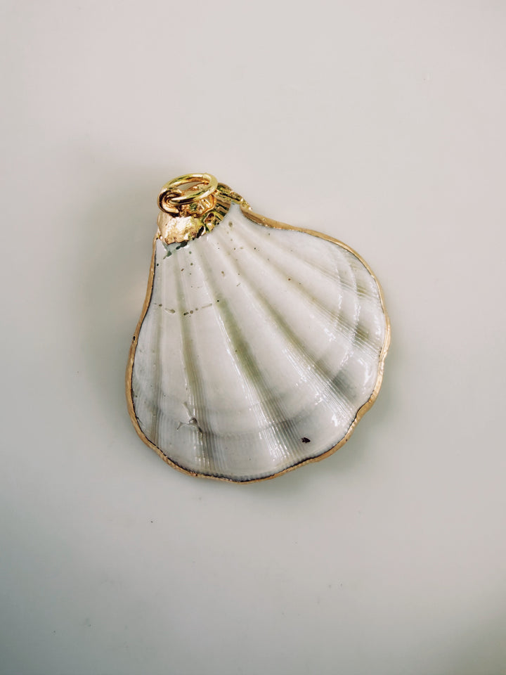 Gold Edged Shell Pendant, Sunkissed