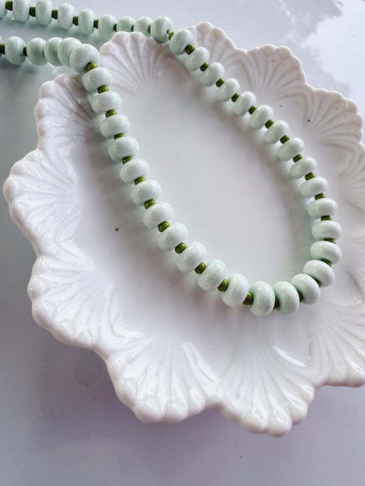 Mint Agate Gemstone Necklace