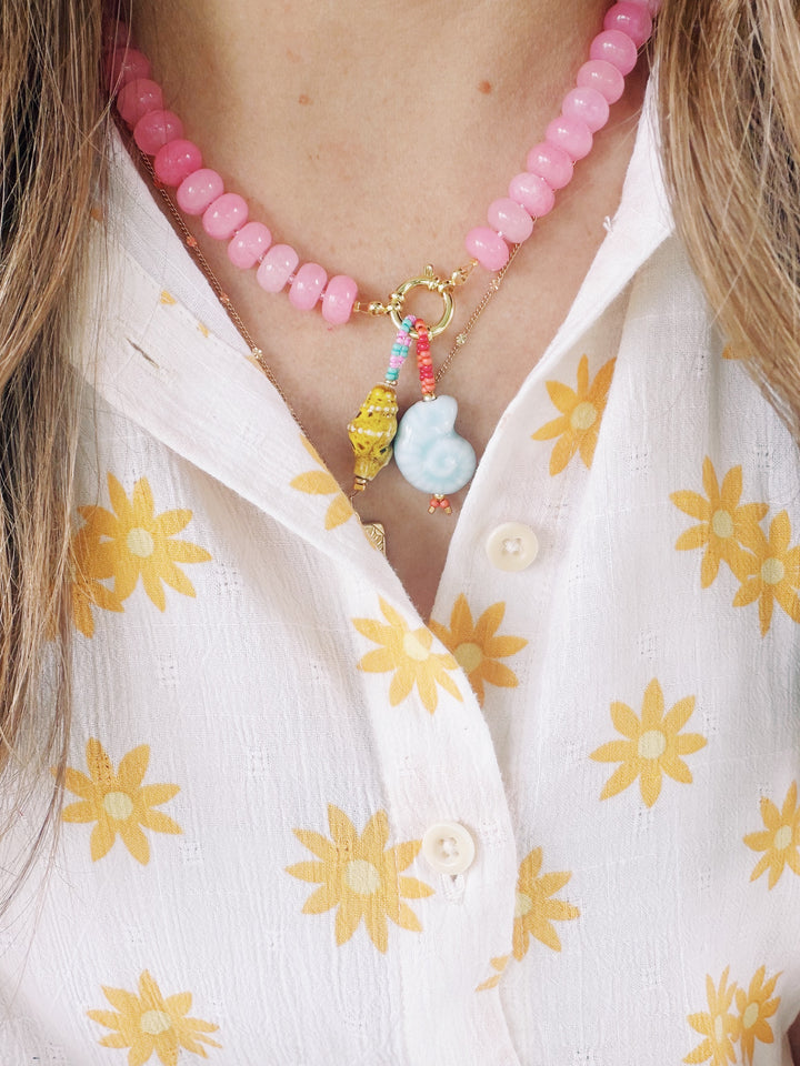 Beaded Conch Charm, Bead Girl Summer