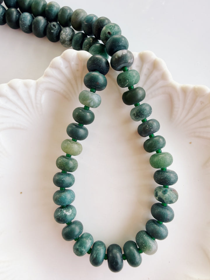 Evergreen Matte Gemstone Necklace