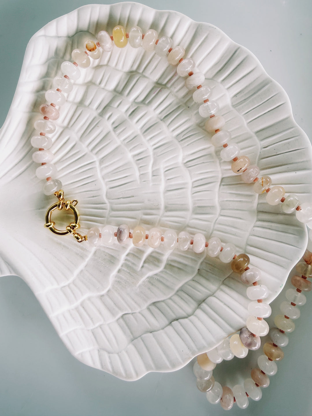 Desert Stone Necklace, Vintage Flora