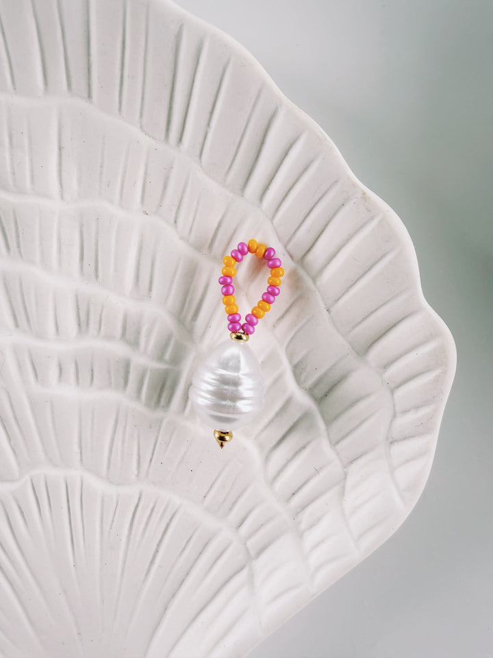 Beaded Pearl Charm, Bead Girl Summer