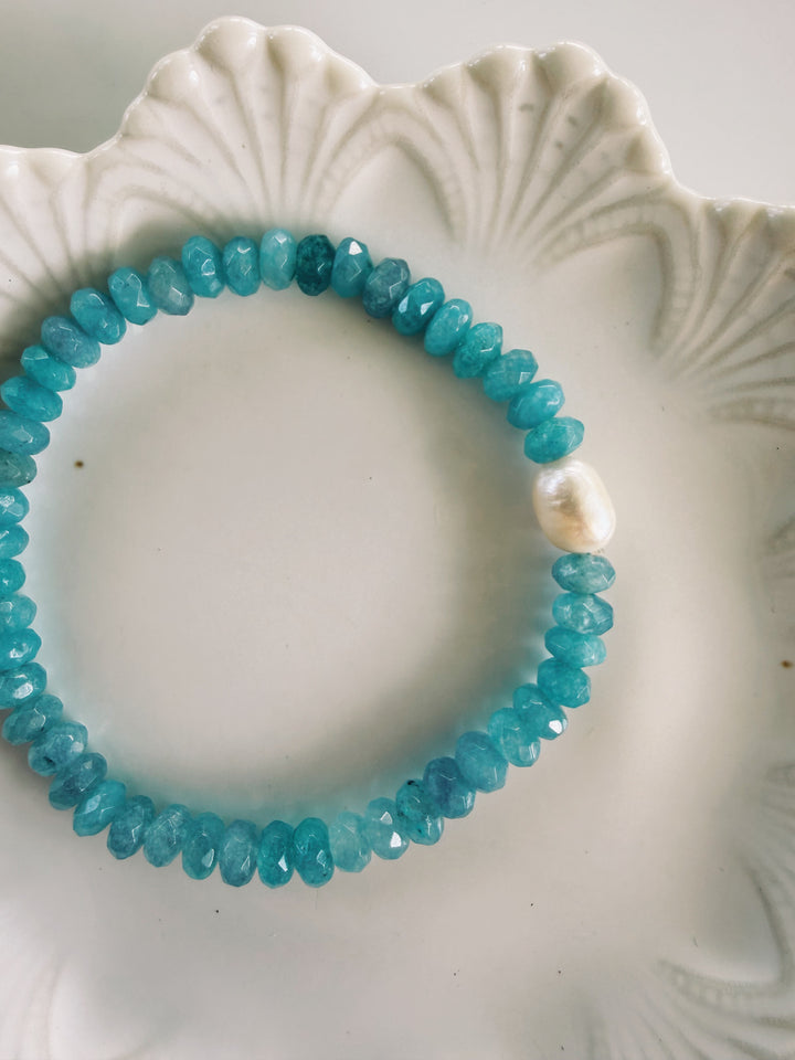 Blue Gemstone Bracelets, Pearls