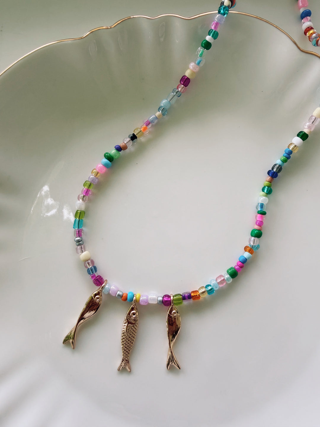 Mixed Catch Necklace, Summer Brights