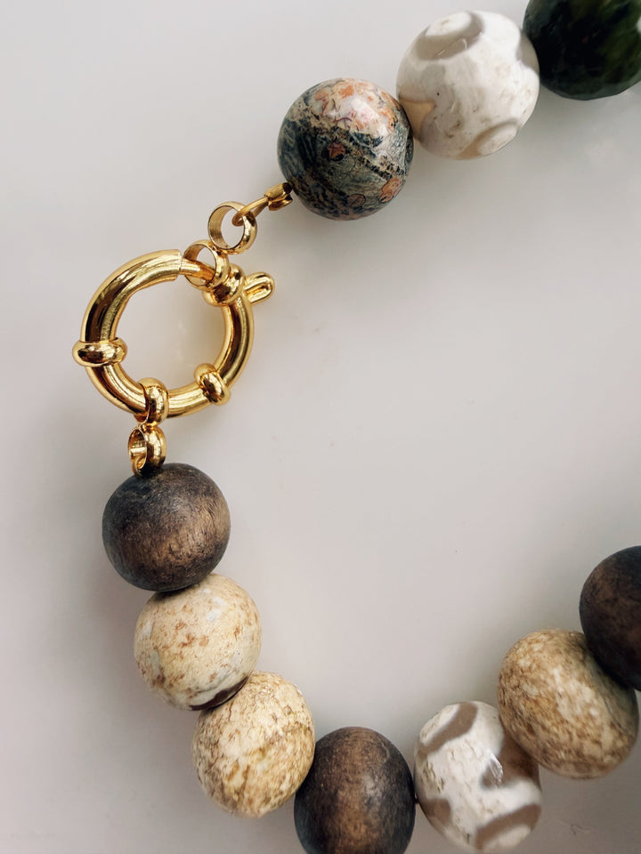 Terra Gemstone Necklace, Sweater Weather