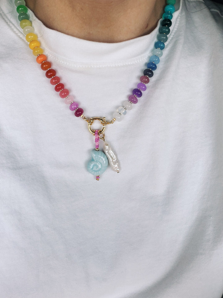 Joy Gemstone and Glass Necklace