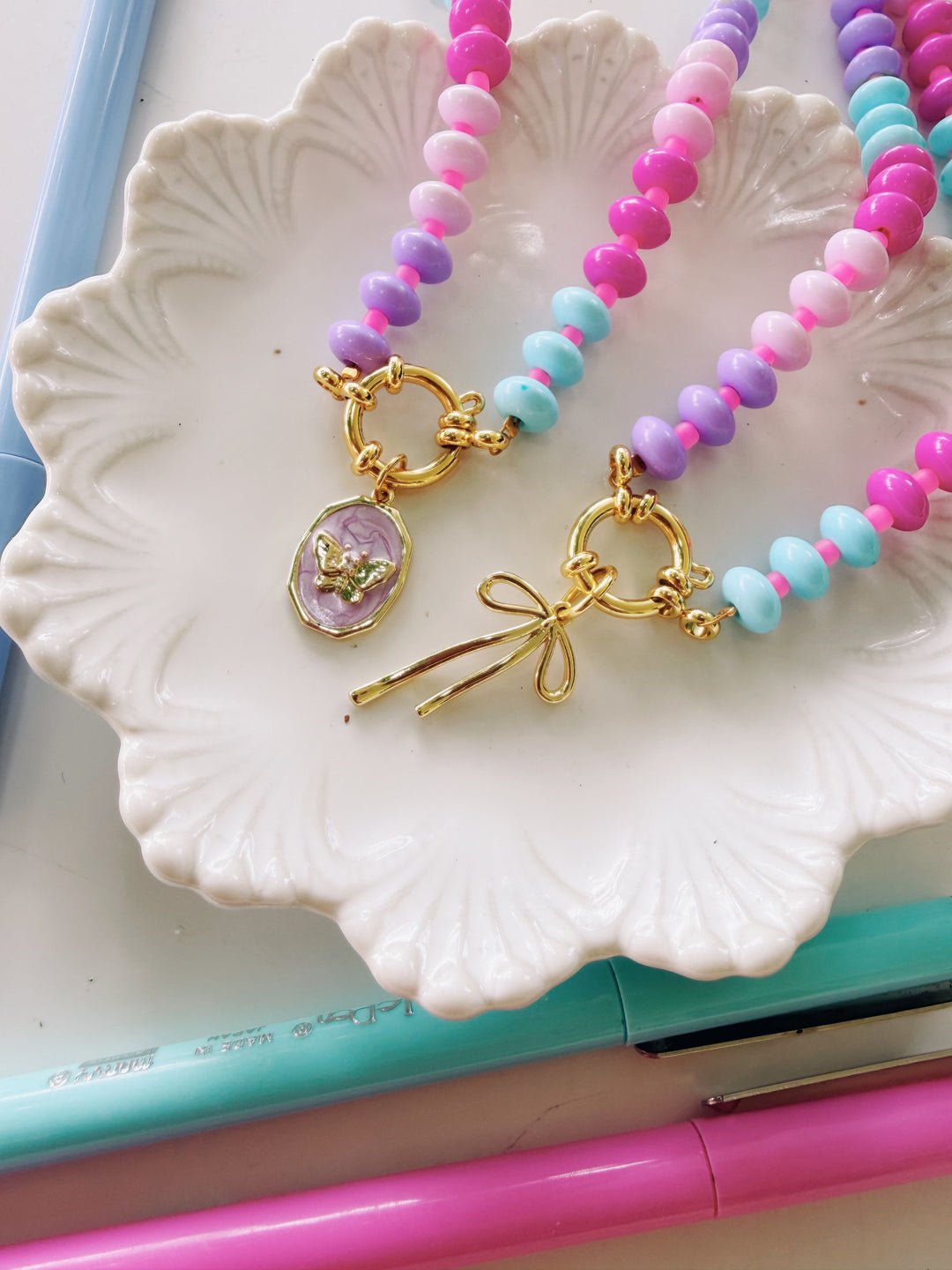 Cutie Acrylic Necklace, Back to School