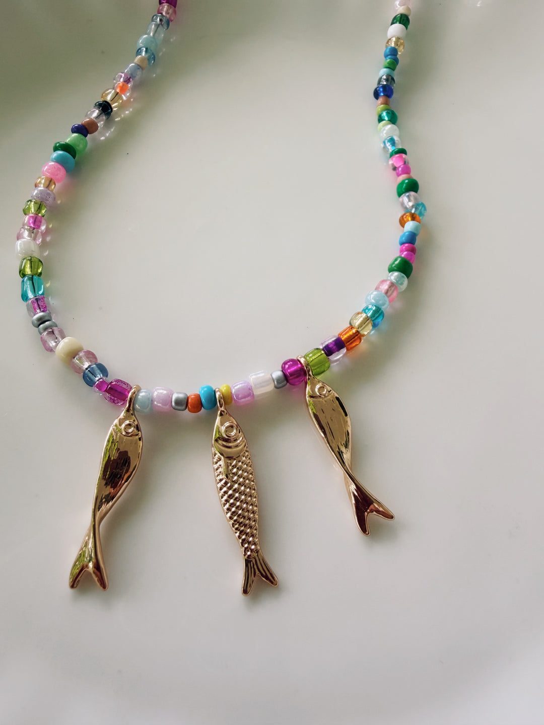 Mixed Catch Necklace, Summer Brights