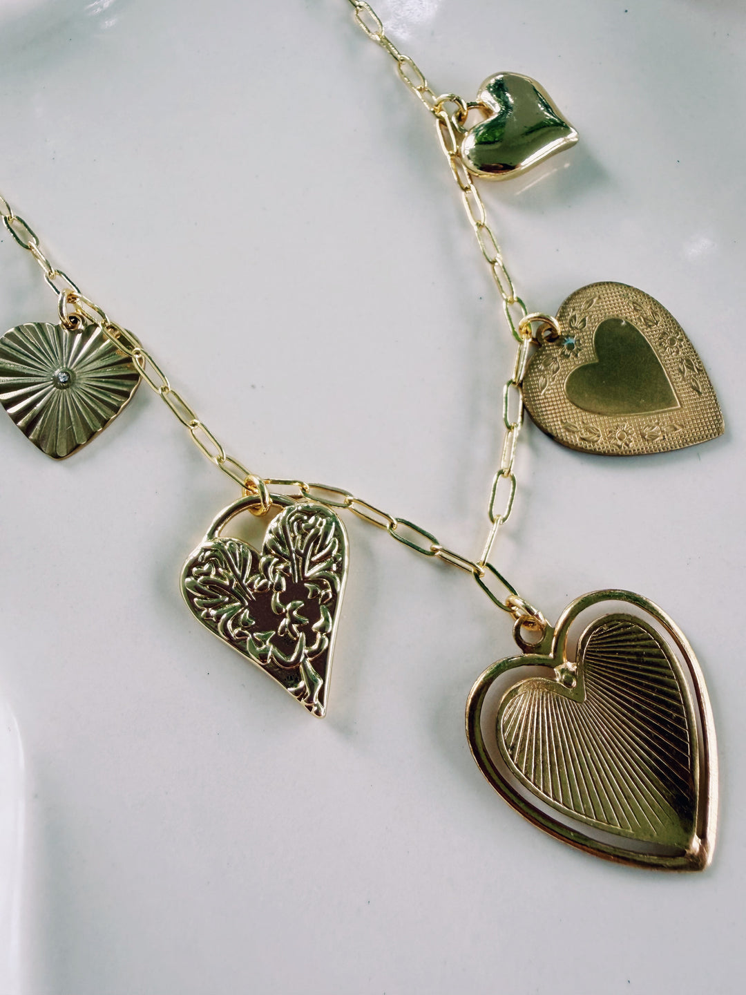 All Hearts Charm Necklace, Charm Society