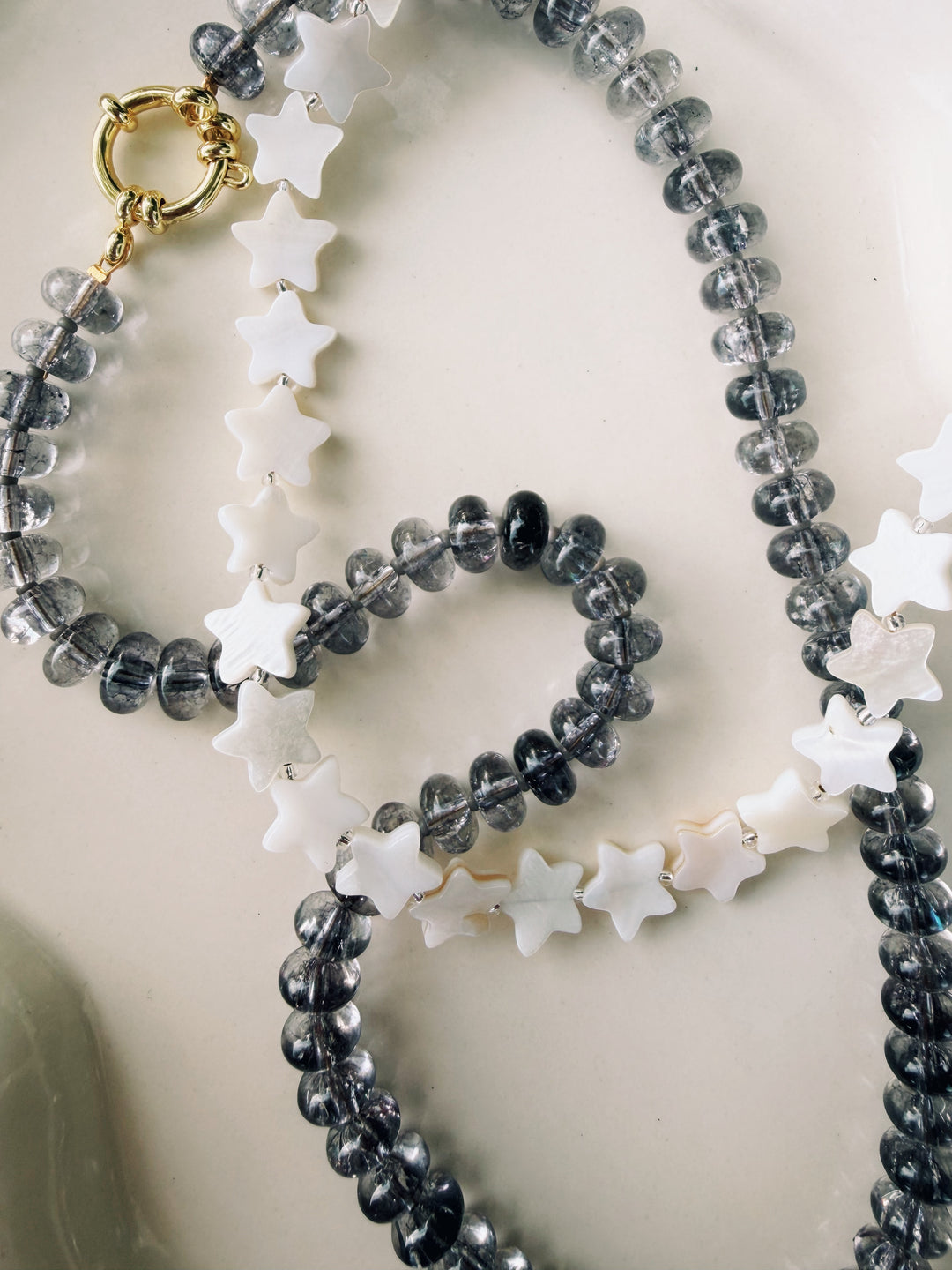Mother of Pearl Stars Necklace, Stars