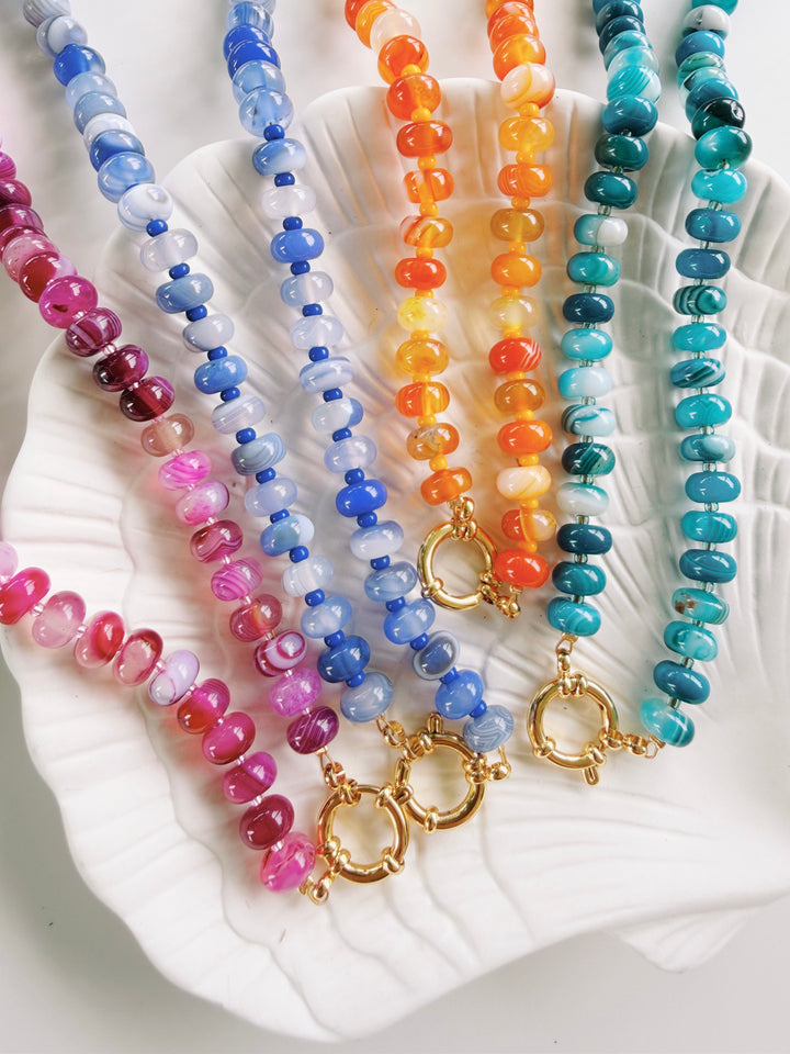 Marbled Necklace, Bead Girl Summer