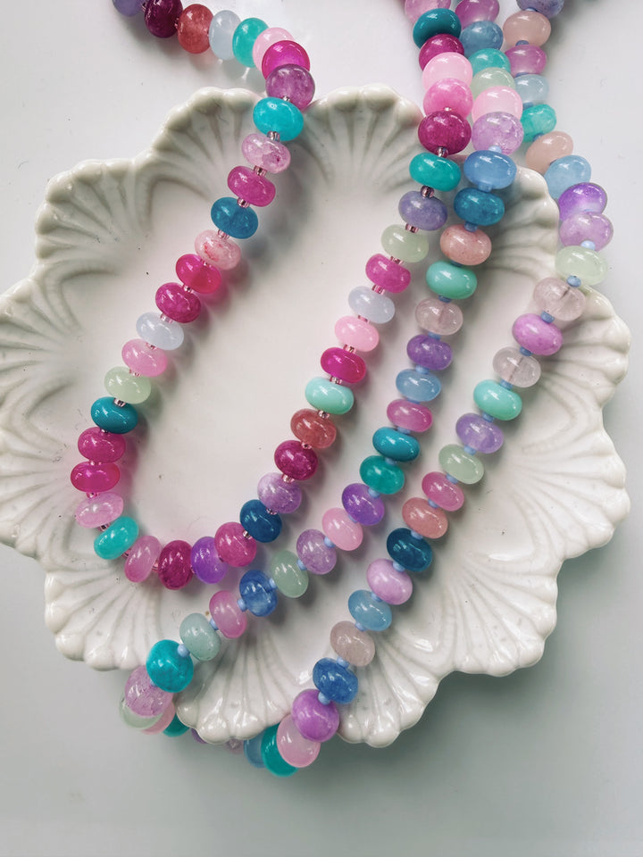 Confetti Gemstone and Glass Necklace