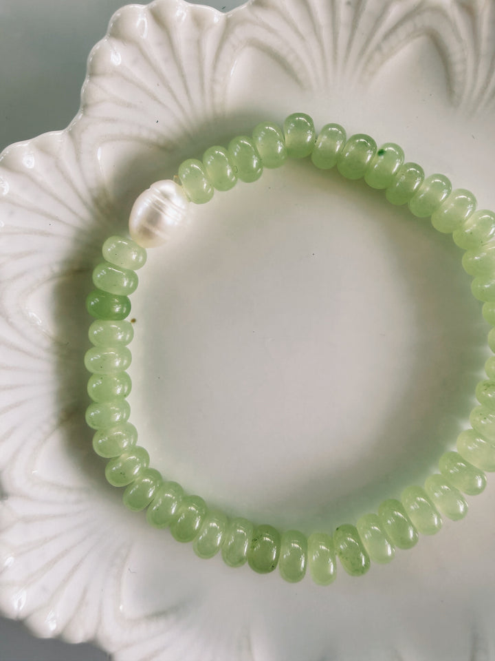 Green Gemstone Bracelets, Pearls