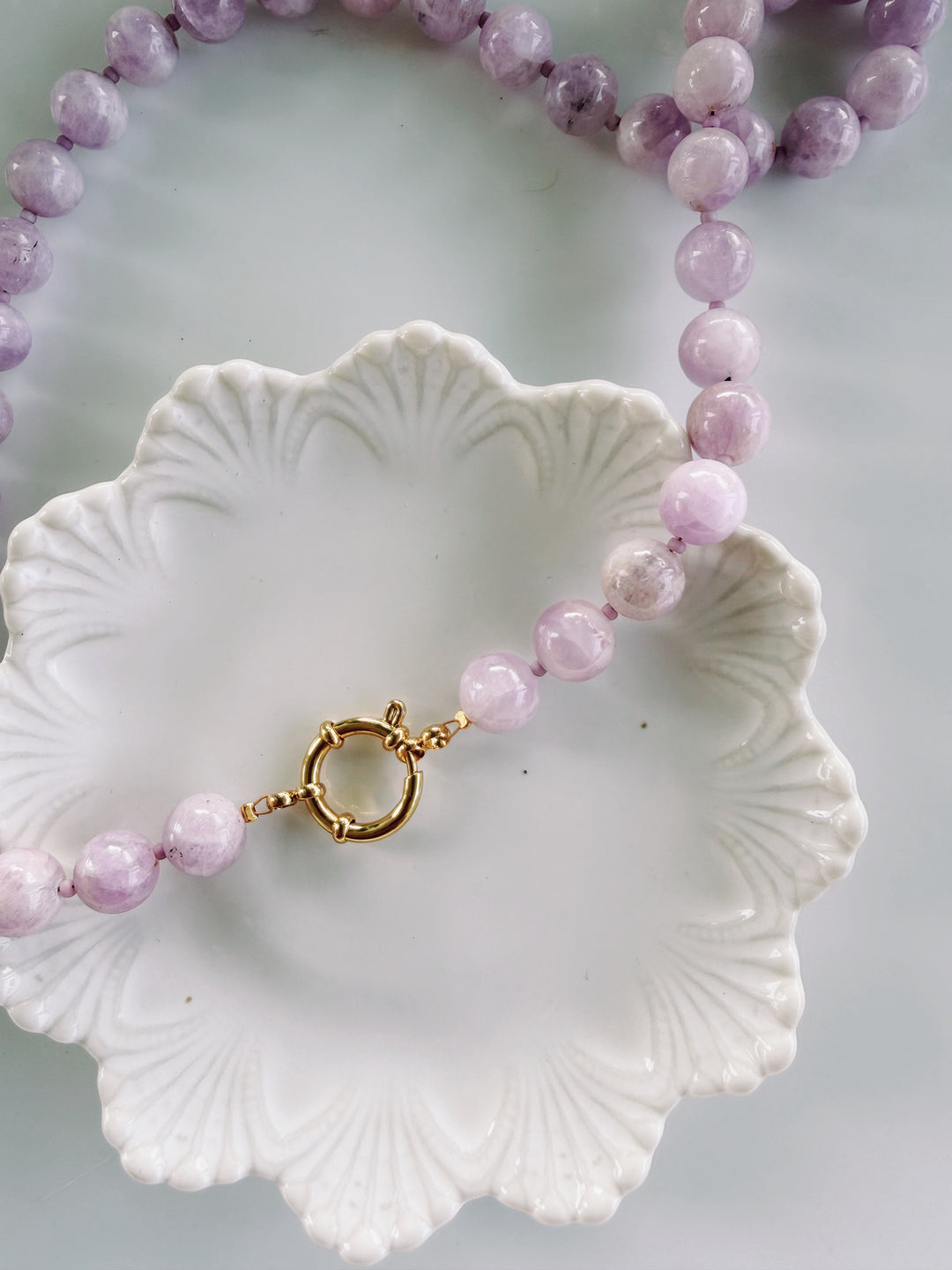 Dusk Stone Necklace, Vintage Flora