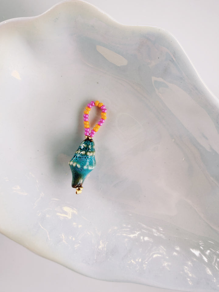 Beaded Conch Charm, Bead Girl Summer