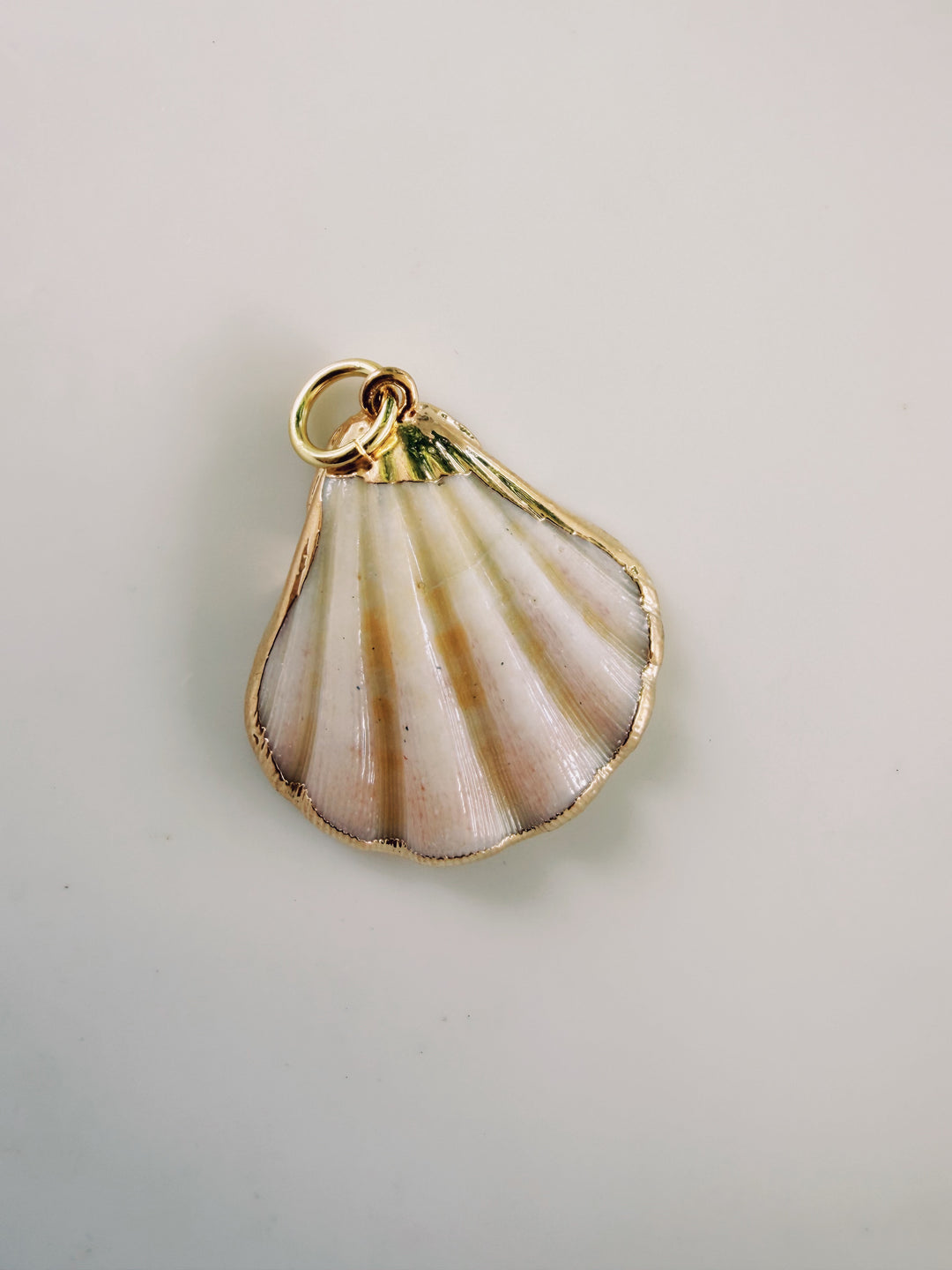 Gold Edged Shell Pendant, Sunkissed