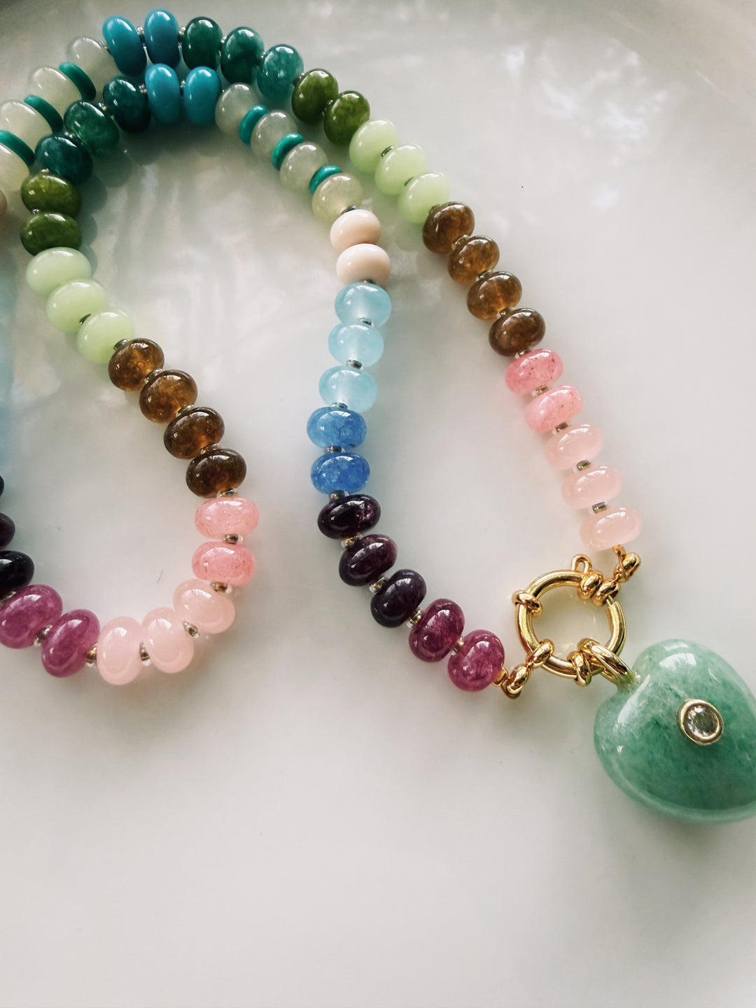 Calico Gemstone Necklace, Sweet Heritage